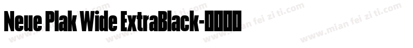 Neue Plak Wide ExtraBlack字体转换